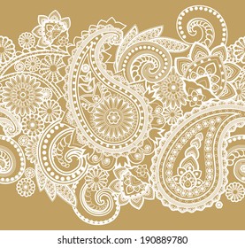 Seamless pattern based on traditional Asian elements Paisley