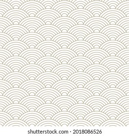 Seamless pattern based on the traditional Japanese wave pattern.