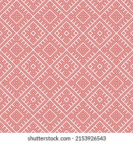 Seamless pattern based on traditional Russian and slavic ornament made by lines