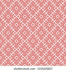 Seamless pattern based on traditional Russian and slavic ornament made by lines