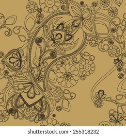 Seamless pattern based on traditional Asian elements Paisley