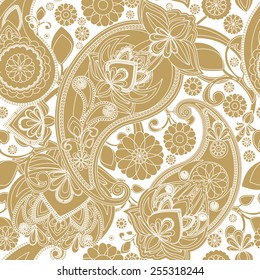 Seamless pattern based on traditional Asian elements Paisley