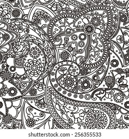 Seamless pattern based on traditional Asian elements Paisley