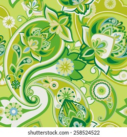 Seamless pattern based on traditional Asian elements Paisley