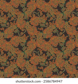 Seamless pattern based on traditional Asian elements Paisley. Traditional colorful seamless paisley vector pattern. Pattern for textile design or fabrics. Fashionable delicate design
