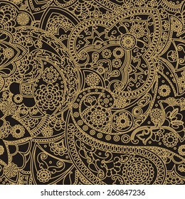 Seamless pattern based on traditional Asian elements Paisley