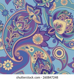 Seamless pattern based on traditional Asian elements Paisley