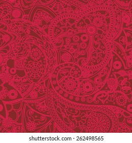 Seamless pattern based on traditional Asian elements Paisley