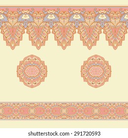 Seamless pattern based on traditional Asian elements Paisley