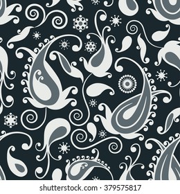 Seamless pattern based on traditional Asian elements Paisley
