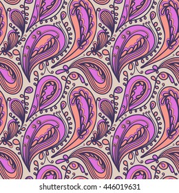 Seamless pattern based on traditional Asian elements Paisley
