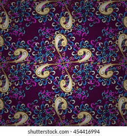 Seamless pattern based on traditional Asian elements Paisley
