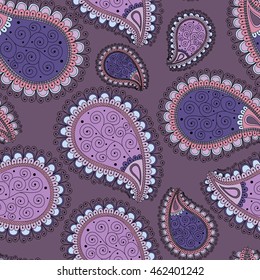 Seamless pattern based on traditional Asian elements Paisley