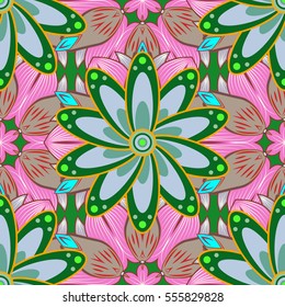 Seamless pattern based on traditional Asian elements Paisley