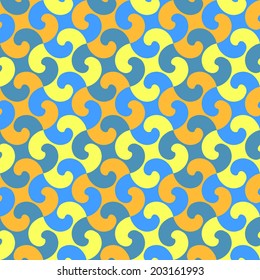 Seamless pattern based on twirl shapes.