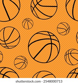 Padrão perfeito com bola de basquete.