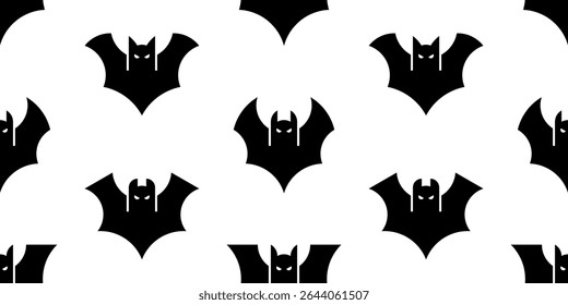 Seamless pattern with Bat logo. isolated on white background