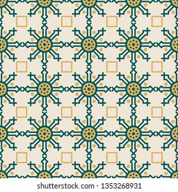 Seamless pattern of batik. Can be repeated for textile printing and background, Embroidery geometric. Modern design - eps 10