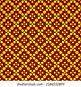 Patrón sin foco de batik kawung polkadot. Bueno para vestir, textiles, ropa, tela, envoltura, fondo de boda, portada de libro.