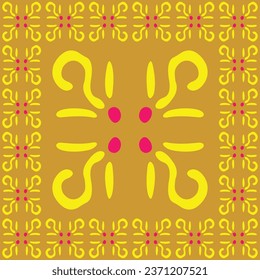 Patrón transparente de diseño de adorno de batik para imprimir en tela o así sucesivamente