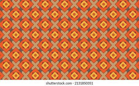 Seamless pattern. Batik plaid motif. Modern style pattern design. Can be used for posters, brochures, postcards, and other printing needs. Vector illustration