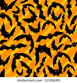 Seamless pattern with bats