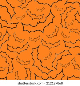 Seamless pattern with bats. Background for Halloween. Vector illustration