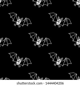 Seamless pattern. The bats. Great for tattoo, print on t-shirt and more. Happy Halloween!