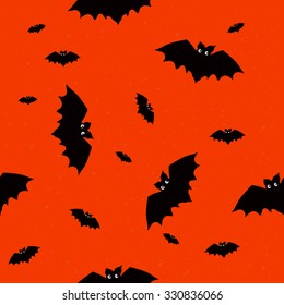 Seamless pattern with bats for Halloween
