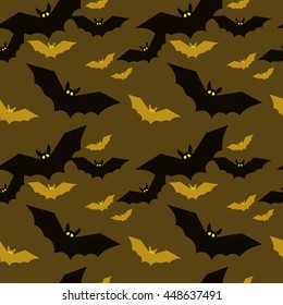 Seamless pattern with bats. Original vector background for greeting cards, invitations, prints.