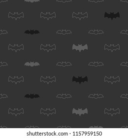 Seamless pattern with bats. Tileable illustration for wrap, cloth, background