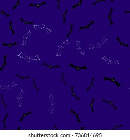 Seamless pattern with bats. Vector illustration