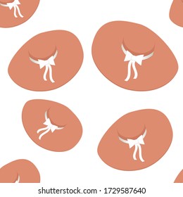 Seamless pattern with beach hats.