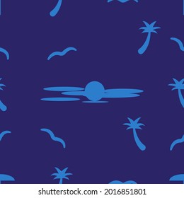 seamless pattern with beach theme