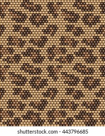 seamless pattern beaded leather of wild animals