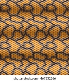 seamless pattern beaded leather of wild animals