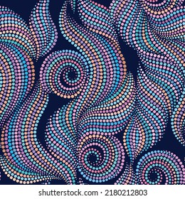 Seamless pattern with beads. Traditional ethnic ornament. Vector print. Use for wallpaper, pattern fills,textile design.	