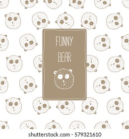 seamless pattern of bear
