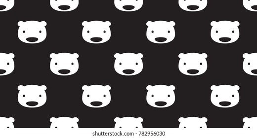 seamless pattern Bear polar bear vector wallpaper background
