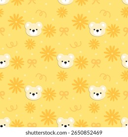 seamless pattern with bears , fabric pattern, gift wrapping paper, notebook cover, phone case 