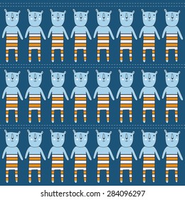 seamless pattern with bears, vector format