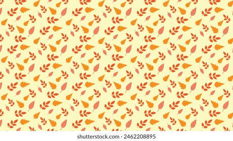 Patrón sin fisuras con hermosas hojas de otoño. Ilustración vectorial.
