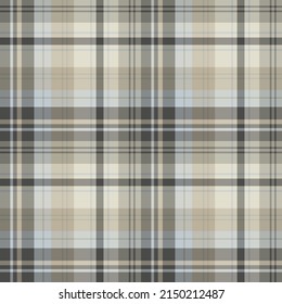 Seamless pattern in beautiful beige and gray colors for plaid, fabric, textile, clothes, tablecloth and other things. Vector image.