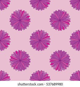 Seamless pattern with beautiful big flowers