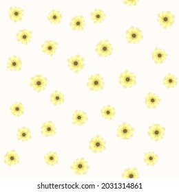 Seamless Pattern of beautiful blooming flowers background Vector Illustration. Floral design decor print on textile, fabric, clothes, wallpaper, Wedding, birthday, Greeting card, web background .