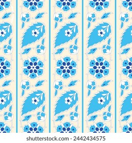 Patrón sin costuras con hermosas flores azules para crear diseños interesantes.