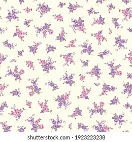 Seamless pattern with a beautiful bouquet of roses,