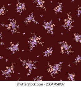 Seamless pattern with a beautiful bouquet of roses,