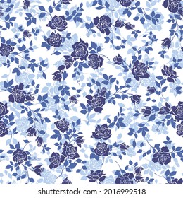 Seamless pattern with a beautiful bouquet of roses,