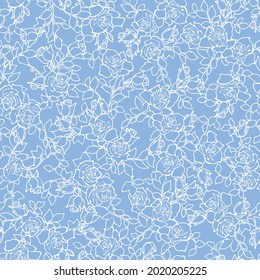 Seamless pattern with a beautiful bouquet of roses,